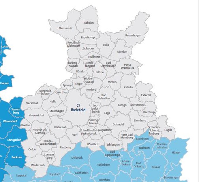Das Einzugsgebiet der Westkampschule.